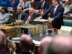 UK Parliament, shows Britain's Prime Minister Keir Starmer speaking during Prime Minister's Questions (PMQ) session, in the House of Commons.