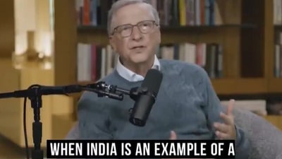 Bill Gates called India a ‘kind of laboratory to try things’ while appearing in a podcast with Reid Hoffman. (YouTube/@Reid Hoffman)