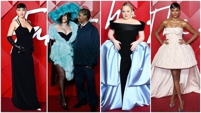Celebrities brought their fashion A-game at the British Fashion Awards. From Rihanna with A$AP Rocky to Amy Jackson and Bridgerton's Simone Ashley and Nicola Coughlan, stars walked the red carpet in show-stopping looks. Scroll down to see who wore what. Celebrities brought their fashion A-game at the British Fashion Awards. From Rihanna with A$AP Rocky to Amy Jackson and Bridgerton's Simone Ashley and Nicola Coughlan, stars walked the red carpet in show-stopping looks. Scroll down to see who wore what. 