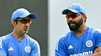 India's head coach Gautam Gambhir and captain Rohit Sharma. (Photo by IDREES MOHAMMED / AFP) (AFP) India's head coach Gautam Gambhir and captain Rohit Sharma. (Photo by IDREES MOHAMMED / AFP) (AFP)