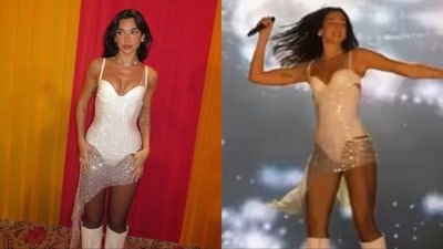Dua Lipa performed in Mumbai last week. Dua Lipa performed in Mumbai last week.