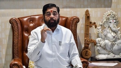 Maharashtra chief minister Eknath Shinde addresses a press conference, at his residence, in Thane (ANI) Maharashtra chief minister Eknath Shinde addresses a press conference, at his residence, in Thane (ANI)