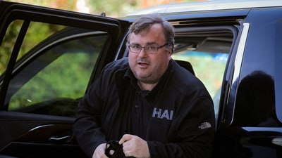 Reid Hoffman, co-founder of Linkedin and venture capitalist, arrives at the annual Allen and Co. Sun Valley media conference in Sun Valley, Idaho. (Reuters)