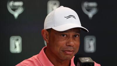 Tiger Woods speaks to the media at a press conference prior to the Hero World Challenge 2024 at Albany Golf Course on Tuesday. (AFP) Tiger Woods speaks to the media at a press conference prior to the Hero World Challenge 2024 at Albany Golf Course on Tuesday. (AFP)