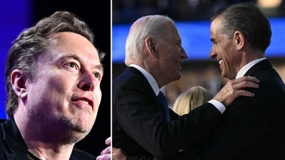 Biden's old post saying ‘no one is above the law’ fact-checked by X after Hunter's pardon, Elon Musk responds (Photo by Frederic J. BROWN / AFP, photo by Brendan SMIALOWSKI / AFP) Biden's old post saying ‘no one is above the law’ fact-checked by X after Hunter's pardon, Elon Musk responds (Photo by Frederic J. BROWN / AFP, photo by Brendan SMIALOWSKI / AFP)