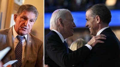 Joe Manchin asks Joe Biden to pardon Trump after controversial Hunter Biden decision (Photo by Bonnie Cash / GETTY IMAGES NORTH AMERICA / Getty Images via AFP, photo by Brendan SMIALOWSKI / AFP) Joe Manchin asks Joe Biden to pardon Trump after controversial Hunter Biden decision (Photo by Bonnie Cash / GETTY IMAGES NORTH AMERICA / Getty Images via AFP, photo by Brendan SMIALOWSKI / AFP)