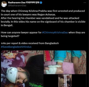 Screenshot of the post made by Radharamn Das, which has since been supposedly deleted. (X/@RadharamnDas) Screenshot of the post made by Radharamn Das, which has since been supposedly deleted. (X/@RadharamnDas)