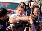 Leader of Opposition in the Lok Sabha Rahul Gandhi being stopped at the Ghazipur border while he was on his way to visit the violence-hit Sambhal. Leader of Opposition in the Lok Sabha Rahul Gandhi being stopped at the Ghazipur border while he was on his way to visit the violence-hit Sambhal.