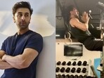 Ranbir Kapoor was seen performing his impressive hand-clap pull-ups during a workout session, which he shared on his trainer's social media. (Source: Instagram)