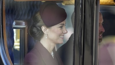 The Prince and Princess of Wales sit in a carriage after welcoming the Emir of Qatar and his wife to the UK (Kin Cheung/PA) The Prince and Princess of Wales sit in a carriage after welcoming the Emir of Qatar and his wife to the UK (Kin Cheung/PA)