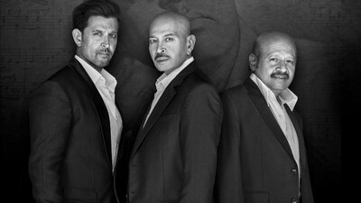 Hrithik Roshan with Rakesh Roshan and Rajesh Roshan. (Instagram )