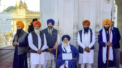 Dressed like an SGPC sewadar at the Golden Temple and standing firmly next to Badal at the time of the incident, Jasvir Singh played a pivotal role in foiling the attempt on Badal’s life at the entrance of the shrine, by risking his own. (PTI) Dressed like an SGPC sewadar at the Golden Temple and standing firmly next to Badal at the time of the incident, Jasvir Singh played a pivotal role in foiling the attempt on Badal’s life at the entrance of the shrine, by risking his own. (PTI)