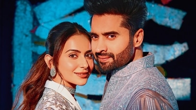 Actor-couple Rakul Preet Singh and Jackky Bhagnani shine in paisley embroidered outfits from Amaare. Rakul’s look is further spruced up with a diamond choker and earrings from Akoya Jewels (Photo: Tejas Nerurkar) Actor-couple Rakul Preet Singh and Jackky Bhagnani shine in paisley embroidered outfits from Amaare. Rakul’s look is further spruced up with a diamond choker and earrings from Akoya Jewels (Photo: Tejas Nerurkar)