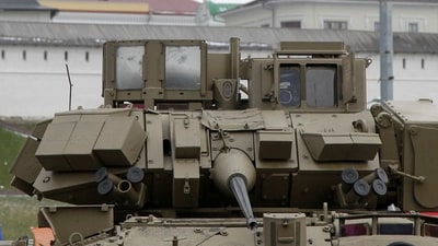 Ukrainian troops' weaponry and hardware on display. (Reuters Photo) (REUTERS)