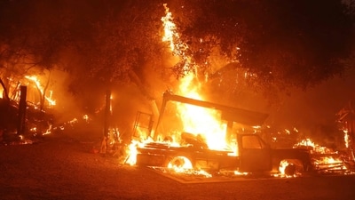 The man travelling with the woman was injured in the incident, police said. (AFP/Representative)