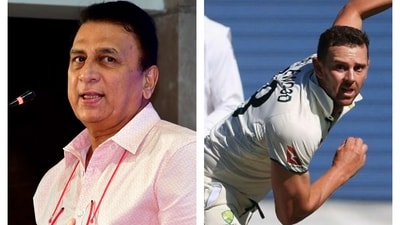 Sunil Gavaskar and Josh Hazlewood Sunil Gavaskar and Josh Hazlewood