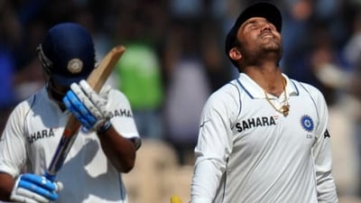 Murali Vijay (left) applauds after Virender Sehwag completes his century (Getty Images) Murali Vijay (left) applauds after Virender Sehwag completes his century (Getty Images)
