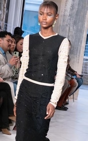 Models at Kiko Kostadinov’s Fall/Winter showcase at Paris Fashion Week 2024 wore star face acne patches (Photo: Instagram)