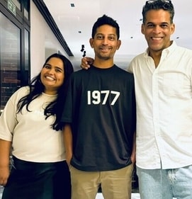Sumukhi Suresh with CTRL co-writers Avinash Sampath and Vikramaditya Motwane. Sumukhi Suresh with CTRL co-writers Avinash Sampath and Vikramaditya Motwane.