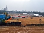 Preparations are underway for the oath-taking ceremony of the Maha Yuti government, scheduled for December 05th, at Azad Maidan in Mumbai on Tuesday. (File) Preparations are underway for the oath-taking ceremony of the Maha Yuti government, scheduled for December 05th, at Azad Maidan in Mumbai on Tuesday. (File)