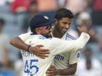 India's Washington Sundar and captain Rohit Sharma India's Washington Sundar and captain Rohit Sharma