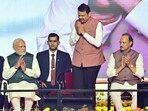 Devendra Fadnavis before taking oath as CM of Maharashtra, during the swearing ceremony at Azad Maidan, in Mumbai. (Photo by Anshuman Poyrekar/ Hindustan Times)