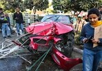 A BMW Z4 convertible was dragged on for nearly 100 metres from the point of collision near Delhi Gate. 