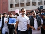 Leader of Opposition in Lok Sabha Rahul Gandhi with opposition MPs stage a protest over the Gautam Adani indictment issue during the winter session, at Parliament premises in New Delhi on Thursday Leader of Opposition in Lok Sabha Rahul Gandhi with opposition MPs stage a protest over the Gautam Adani indictment issue during the winter session, at Parliament premises in New Delhi on Thursday