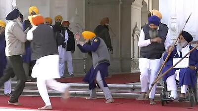 A former militant’s assassination attempt on Shiromani Akali Dal president Sukhbir Singh Badal at the Golden Temple was foiled on Wednesday, exposing serious security lapses despite his Z-plus protection status. (PTI) A former militant’s assassination attempt on Shiromani Akali Dal president Sukhbir Singh Badal at the Golden Temple was foiled on Wednesday, exposing serious security lapses despite his Z-plus protection status. (PTI)