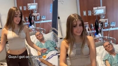 Canadian TikToker Bronwin Aurora danced beside her 85-year-old boyfriend. (X/@stillgray) Canadian TikToker Bronwin Aurora danced beside her 85-year-old boyfriend. (X/@stillgray)
