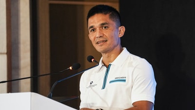 Indian football legend Sunil Chhetri (PTI) Indian football legend Sunil Chhetri (PTI)