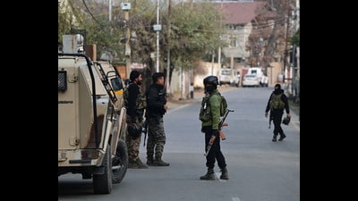 Police on Thursday attached immovable properties of a terrorist and a terrorist associate under the Unlawful Activities (Prevention) Act, 1967 (UAPA) in south Kashmir’s Shopian district. (HT File Photo)
