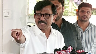 Shiv Sena (UBT) leader Sanjay Raut addresses the media in Mumbai. (ANI) Shiv Sena (UBT) leader Sanjay Raut addresses the media in Mumbai. (ANI)