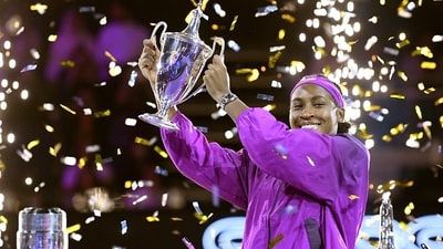 Coco Gauff's windfall of nearly US$5 million for winning the year-end WTA Finals in Riyadh helped her become the highest-earning women's athlete in 2024 across sports. (AP) Coco Gauff's windfall of nearly US$5 million for winning the year-end WTA Finals in Riyadh helped her become the highest-earning women's athlete in 2024 across sports. (AP)