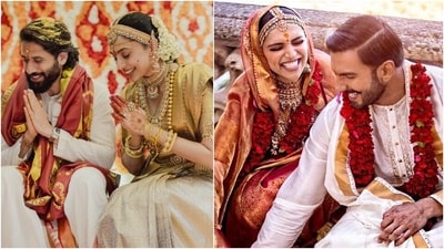 Sobhita Dhulipala to Deepika Padukone: Bollywood brides who wore saree for their wedding. Sobhita Dhulipala to Deepika Padukone: Bollywood brides who wore saree for their wedding.