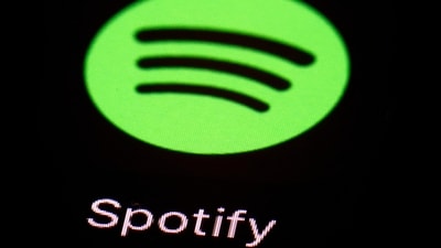 File photo showing the Spotify app on an iPad in Baltimore. (AP) File photo showing the Spotify app on an iPad in Baltimore. (AP)