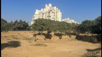 The National Green Tribunal (NGT) has directed the Gurugram Metropolitan Development Authority (GMDA) to rework the changes made in the approved plan to redevelop the Silokhra pond adjacent to the Signature Tower crossing within the next 10 days. (HT PHOTO)