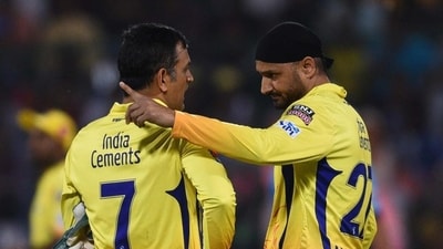 MS Dhoni (L) and Harbhajan Singh during their time at Chennai Super Kings (Vipin Kumar/HT PHOTO) MS Dhoni (L) and Harbhajan Singh during their time at Chennai Super Kings (Vipin Kumar/HT PHOTO)