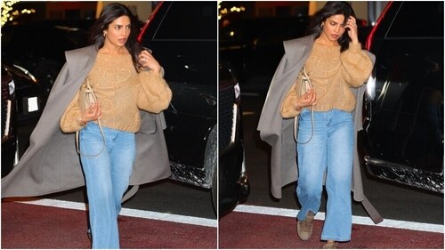 Priyanka Chopra clicked during an outing in NYC. (X/@HQCelebCorn) Priyanka Chopra clicked during an outing in NYC. (X/@HQCelebCorn)