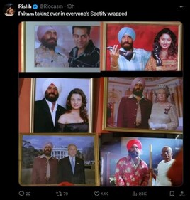 Internet erupts in hilarious memes over Pritam's unchallenged Spotify Wrapped supremacy (Photo: X)