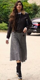 Sonam A Kapoor in a schoolgirl-core style with a wool skirt (Photo: Instagram) Sonam A Kapoor in a schoolgirl-core style with a wool skirt (Photo: Instagram)