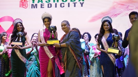 (L-R) Rekha Pandey, Nikita Porwal, Upasana Arora, and Aayushi Dholakia