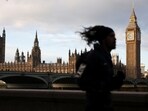 A jogger runs on the South Bank during cold weather, in London, Britain, November 20, 2024.