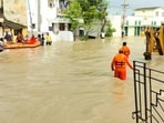 Villupuram: NDRF personnel conduct rescue and relief work in a flood hit area in the aftermath of Cyclone Fengal, at Arakandanallur in Villupuram district of Tamil Nadu. (File image)