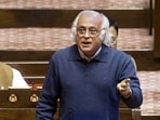 Congress MP Jairam Ramesh speaks in the Rajya Sabha during the Winter session of Parliament in New Delhi on Friday. (PTI Photo) 