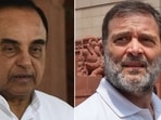 BJP leader Subramanian Swamy and Rahul Gandhi. (File image)