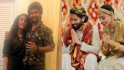 Nani and Anjana attended Naga Chaitanya and Sobhita Dhulipala's wedding. Nani and Anjana attended Naga Chaitanya and Sobhita Dhulipala's wedding.