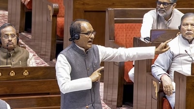 Union Minister Shivraj Singh Chouhan speaks in the Rajya Sabha during the Winter session of Parliament in New Delhi on Friday. (PTI Photo) (PTI) Union Minister Shivraj Singh Chouhan speaks in the Rajya Sabha during the Winter session of Parliament in New Delhi on Friday. (PTI Photo) (PTI)