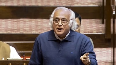 Congress MP Jairam Ramesh speaks in the Rajya Sabha during the Winter session of Parliament in New Delhi on Friday. (PTI Photo) (PTI) Congress MP Jairam Ramesh speaks in the Rajya Sabha during the Winter session of Parliament in New Delhi on Friday. (PTI Photo) (PTI)