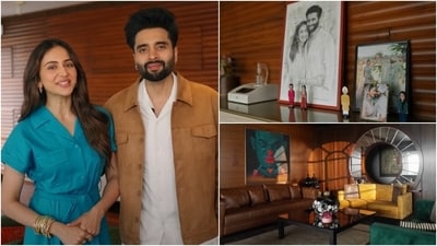 Rakul Preet Singh and Jackky Bhagnani show a glimpse of their Mumbai home. Rakul Preet Singh and Jackky Bhagnani show a glimpse of their Mumbai home.